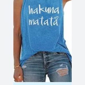 Hakuna Matata Blue Tank Top